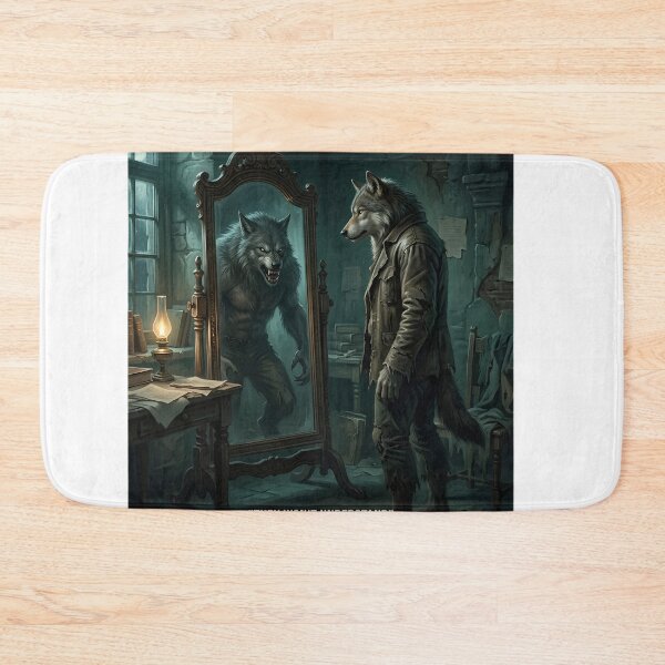 Item preview, Werewolf Ripping Off Meme T-Shirt, Mirror Werewolf Transformation Gift, Gothic Horror Wolf Graphic Tee, Dark Fantasy Monster Art designed and sold by pawsome purrfect.