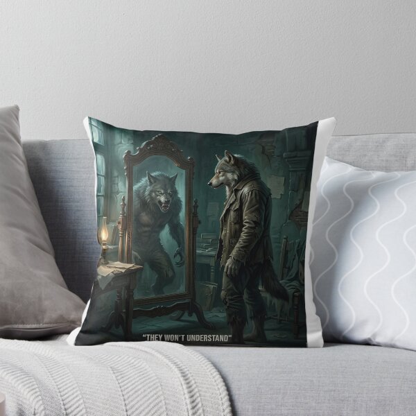 Item preview, Werewolf Ripping Off Meme T-Shirt, Mirror Werewolf Transformation Gift, Gothic Horror Wolf Graphic Tee, Dark Fantasy Monster Art designed and sold by pawsome purrfect.