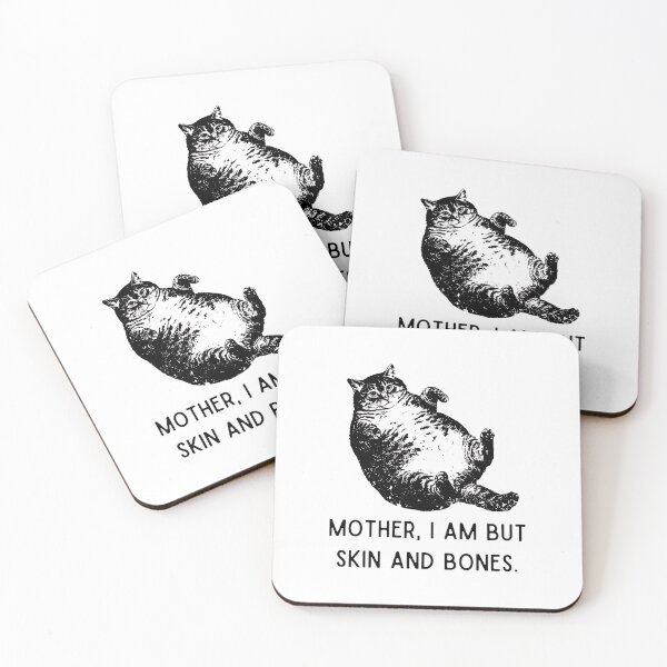Item preview, Funny Fat Cat Mother I Am But Skin and Bones designed and sold by OlyvieArt.
