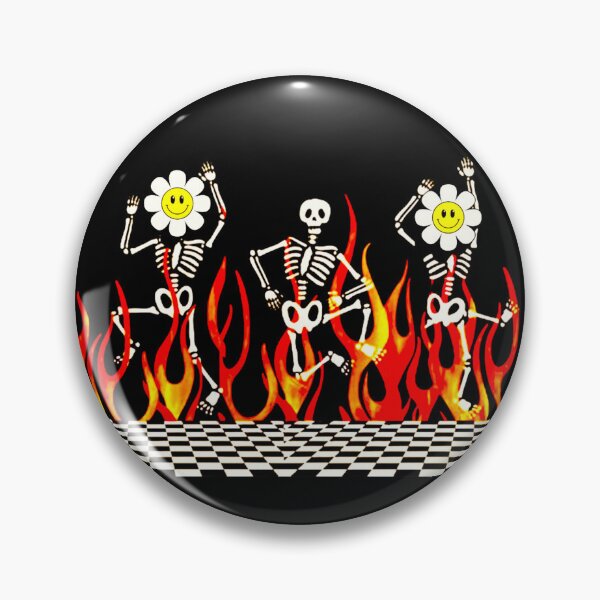 Item preview, Trippy Hellfire Dancing Skeletons designed and sold by RevolutionY2k.