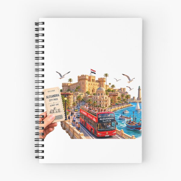 Aperçu de l'œuvre Voyage à Alexandrie, Égypte – Souvenir vintage de la ville méditerranéenne créée et vendue par 4U---Store.