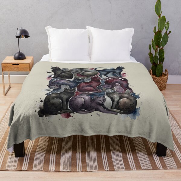 Item preview, Dark Gothic Watercolor Cats Mosaic – Mysterious Antique Feline Fantasy Art designed and sold by GrabaHuk.
