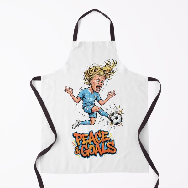 Item preview, Funny Soccer Player Screaming Peace and Goals Cartoon designed and sold by annaarthk.
