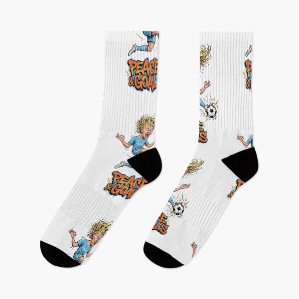 Item preview, Funny Soccer Player Screaming Peace and Goals Cartoon designed and sold by annaarthk.