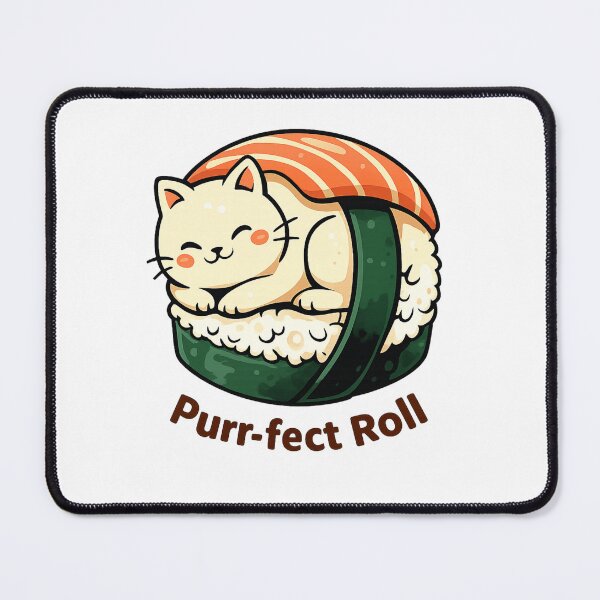 Item preview, Purrfect Roll Kawaii Cat Graphic Tee designed and sold by MOCH- ART.