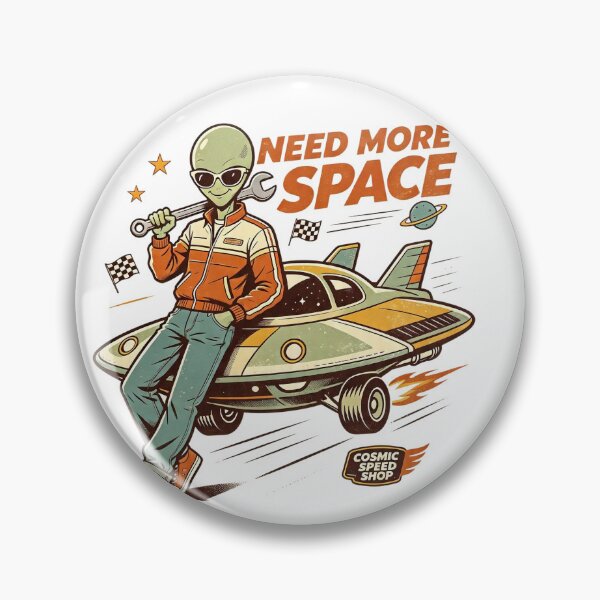 Item preview, Need More Space Alien Mechanic Hotrod designed and sold by NatalieJeans.