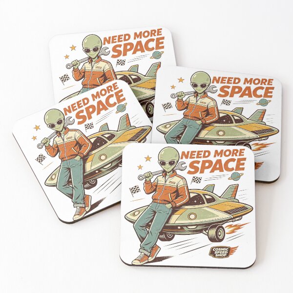 Item preview, Need More Space Alien Mechanic Hotrod designed and sold by NatalieJeans.