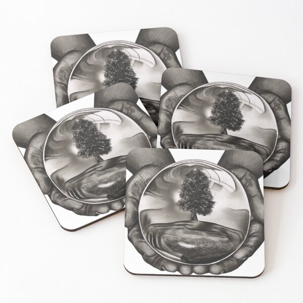 Item preview, Hyperrealistic Crystal Ball Tree Black and White Art designed and sold by Peace Ikwumenu.