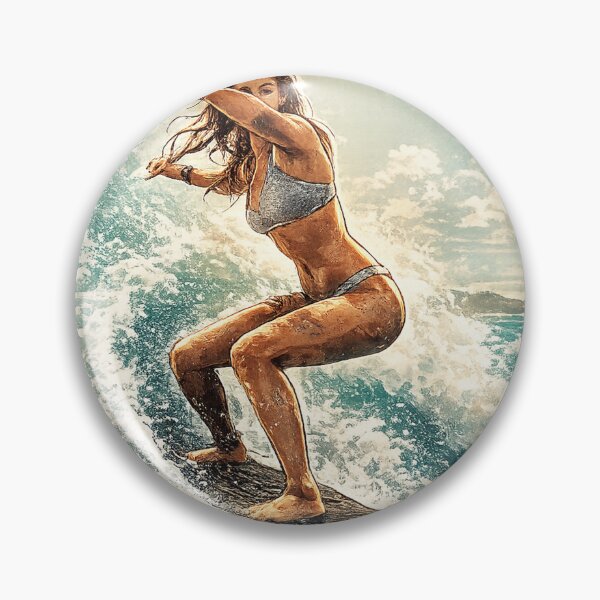 Item preview, Drop In Surfer girl designed and sold by gotucoveredart.