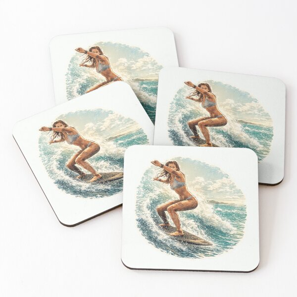 Item preview, Drop In Surfer girl designed and sold by gotucoveredart.