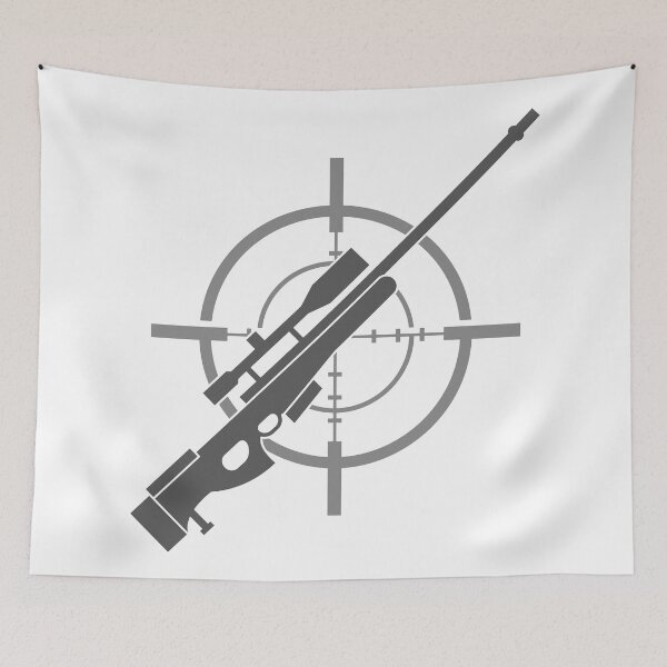 Item preview, Precision Sniper Rifle Crosshair Logo - Tactical Shooting Art designed and sold by Outlet Raloel.