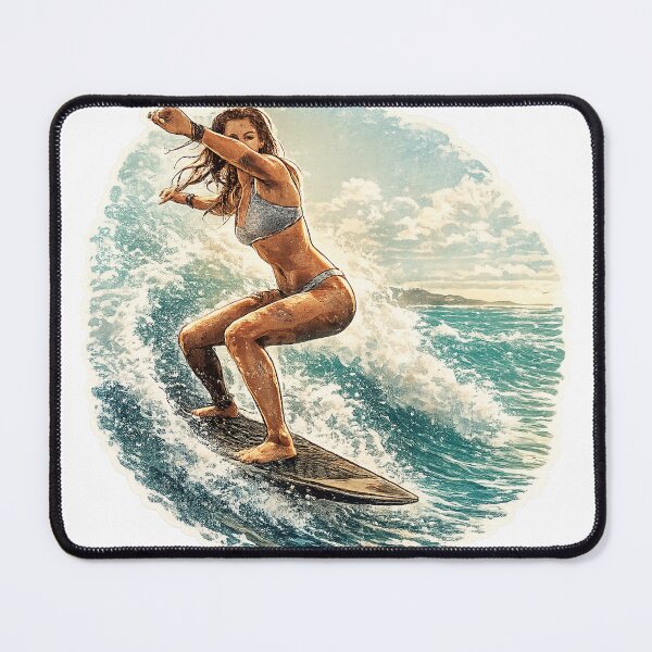 Item preview, Drop In Surfer girl designed and sold by gotucoveredart.