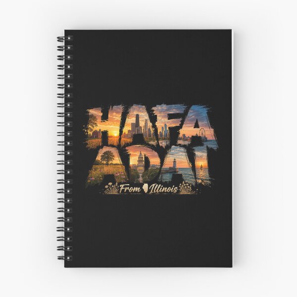 Item preview, Håfa Adai from Illinois: Prairie, Skyline & Great Lakes Sunset Spirit designed and sold by BlissBlvdShop.
