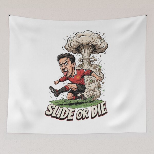 Item preview, Slide or Die Funny Soccer Player Explosion Cartoon designed and sold by annaarthk.