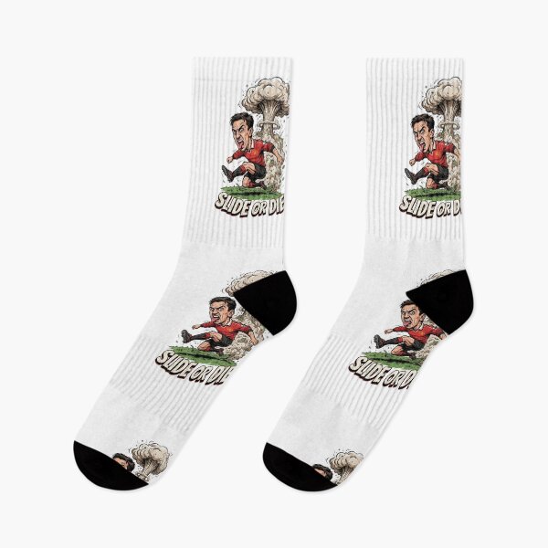 Item preview, Slide or Die Funny Soccer Player Explosion Cartoon designed and sold by annaarthk.
