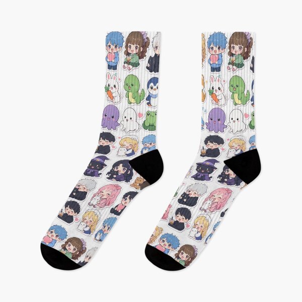 Item preview, Cute Kawaii Chibi Japanese characters beautiful love sweetheart pretty designed and sold by Vintage Designs +.