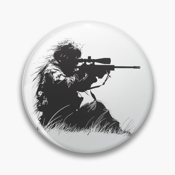 Item preview, Elite Sniper Ghillie Silhouette - Tactical Military Art designed and sold by Outlet Raloel.