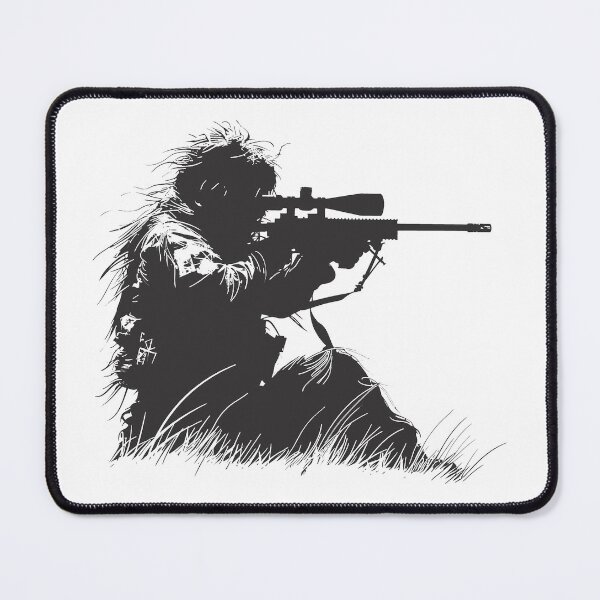 Item preview, Elite Sniper Ghillie Silhouette - Tactical Military Art designed and sold by Outlet Raloel.