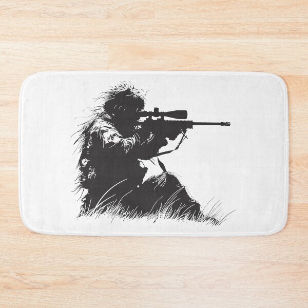 Item preview, Elite Sniper Ghillie Silhouette - Tactical Military Art designed and sold by Outlet Raloel.