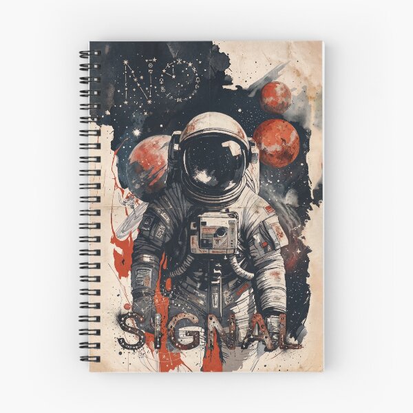 Item preview, Astronaut Grunge No Signal Space Terror Special Edition for Dark Textiles designed and sold by Shyla Marsare.