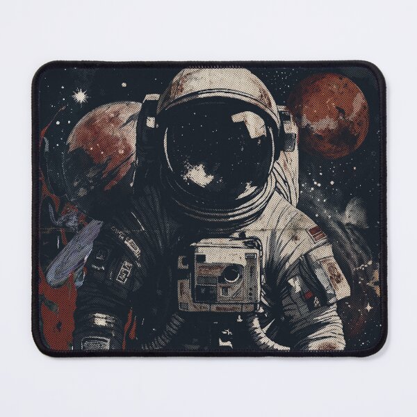 Item preview, Astronaut Grunge No Signal Space Terror Special Edition for Dark Textiles designed and sold by Shyla Marsare.
