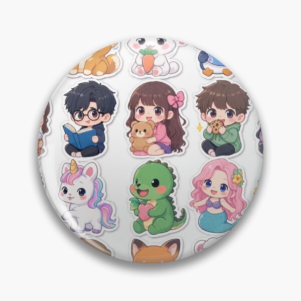 Item preview, Cute Kawaii Chibi Japanese characters beautiful love sweetheart pretty designed and sold by Vintage Designs +.