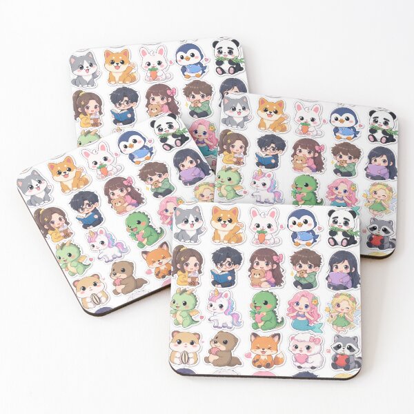 Item preview, Cute Kawaii Chibi Japanese characters beautiful love sweetheart pretty designed and sold by Vintage Designs +.