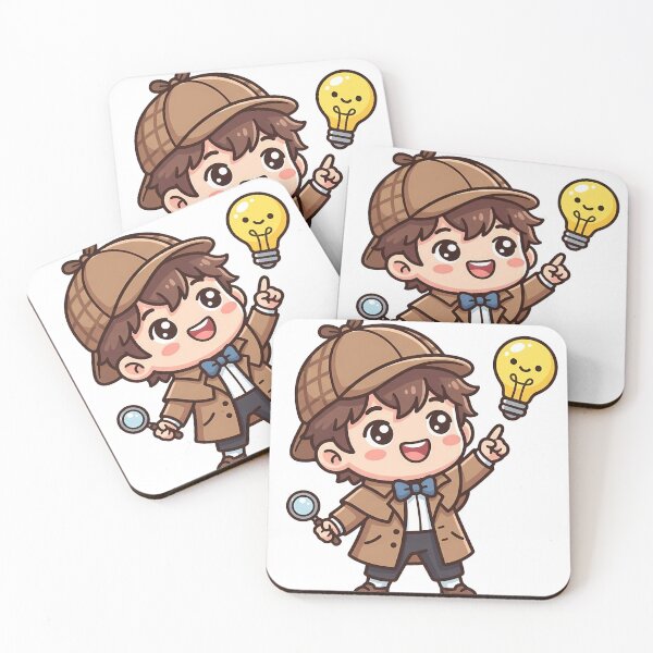 Item preview, Detective Toby Solving the Case - Cute Mascot Sticker designed and sold by fuhadislam.