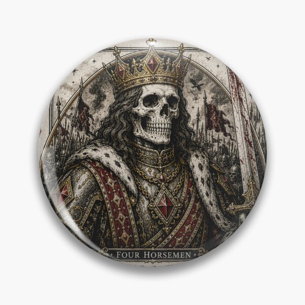 Item preview, War – King of Diamonds | Four Horsemen of the Apocalypse Gothic Playing Card Active T-Shirt designed and sold by Kromia.