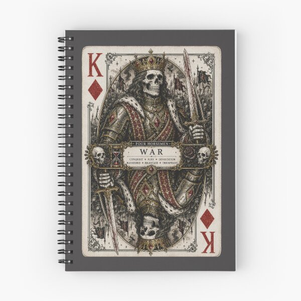 Item preview, War – King of Diamonds | Four Horsemen of the Apocalypse Gothic Playing Card Active T-Shirt designed and sold by Kromia.