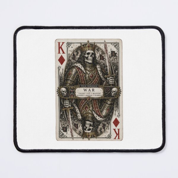 Item preview, War – King of Diamonds | Four Horsemen of the Apocalypse Gothic Playing Card Active T-Shirt designed and sold by Kromia.