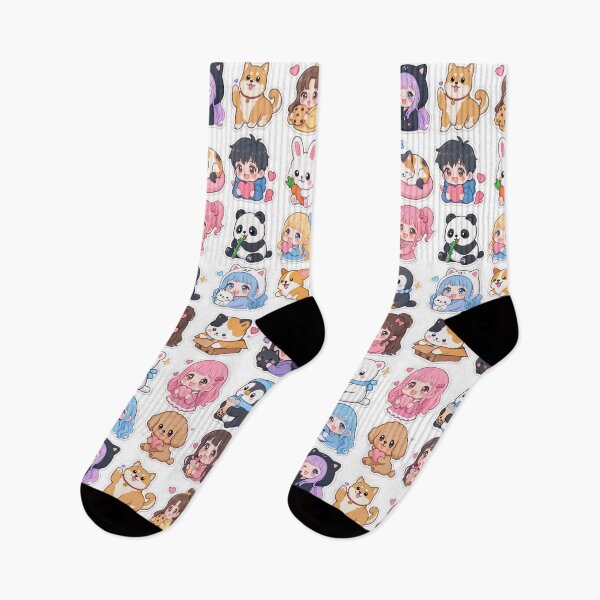 Item preview, Cute Kawaii Chibi Japanese characters beautiful love sweetheart pretty designed and sold by Vintage Designs +.