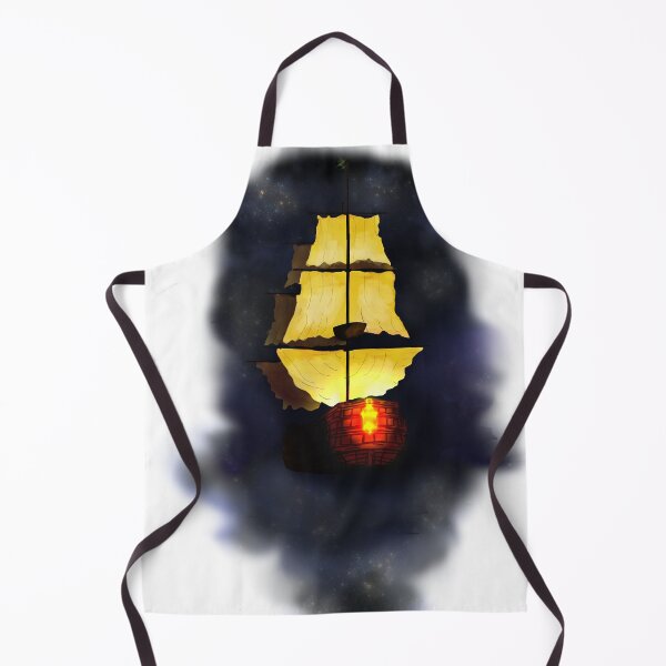 Item preview, A pirate ship deep into the night burns bright designed and sold by The Misfit Print Guild.