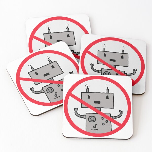 Item preview, No Robots! Sign designed and sold by Lisi's Designs.