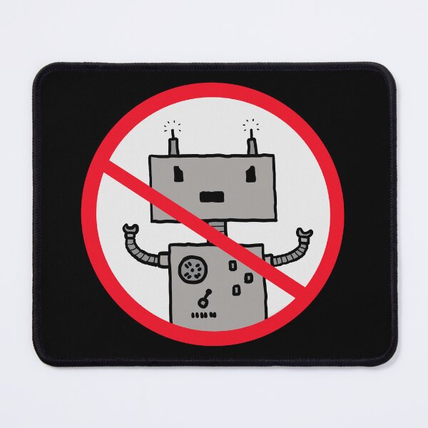 Item preview, No Robots! Sign designed and sold by Lisi's Designs.