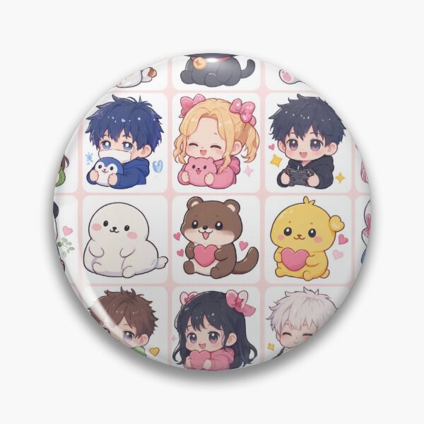 Item preview, Cute Kawaii Chibi Japanese characters beautiful love sweetheart pretty designed and sold by Vintage Designs +.