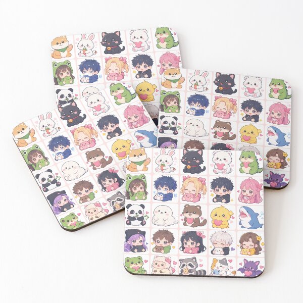 Item preview, Cute Kawaii Chibi Japanese characters beautiful love sweetheart pretty designed and sold by Vintage Designs +.
