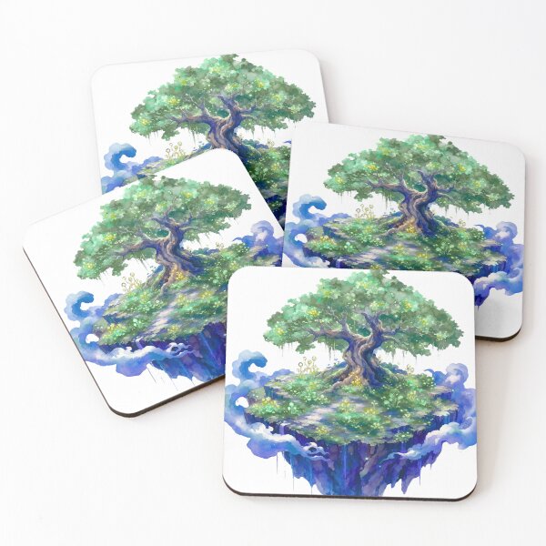 Item preview, enchanted floating island tree designed and sold by introvertarts.