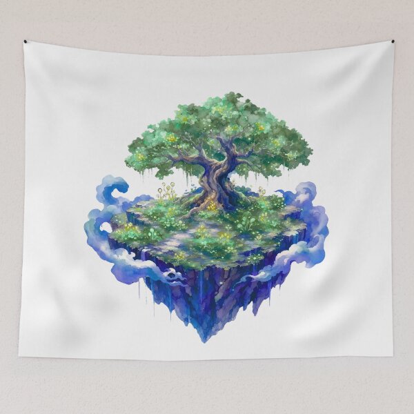Item preview, enchanted floating island tree designed and sold by introvertarts.