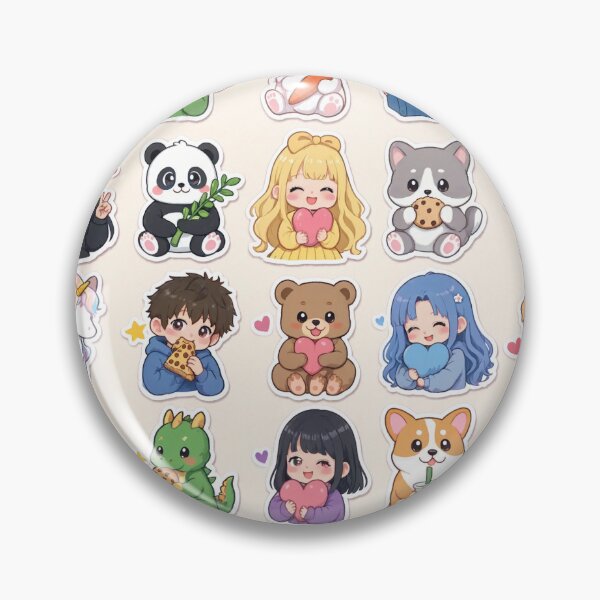Item preview, Cute Kawaii Chibi Japanese characters beautiful love sweetheart pretty designed and sold by Vintage Designs +.