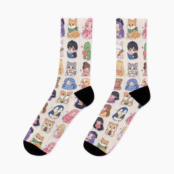 Item preview, Cute Kawaii Chibi Japanese characters beautiful love sweetheart pretty designed and sold by Vintage Designs +.