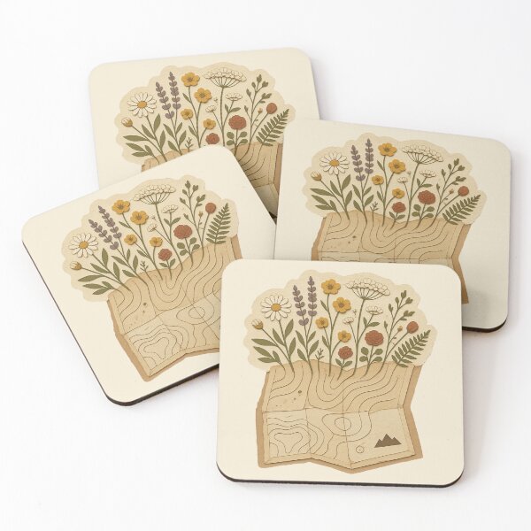 Item preview, Wildflower Map Botanical Adventure designed and sold by ITCHAWAWAA.