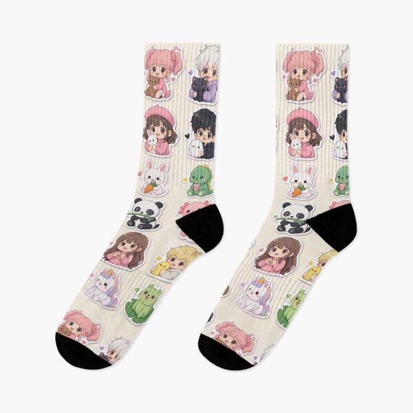 Item preview,  Cute Kawaii Chibi Japanese characters beautiful love sweetheart pretty designed and sold by Vintage Designs +.