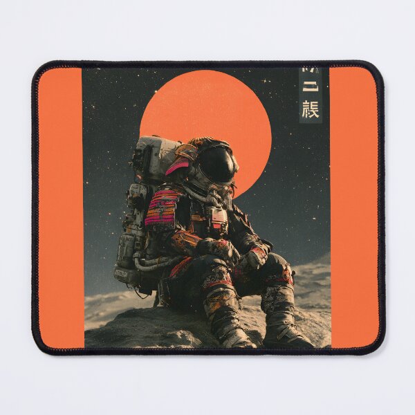 Item preview, Japanese Ukiyoe Astronaut Vintage Space Samurai Art designed and sold by GrinGalore.