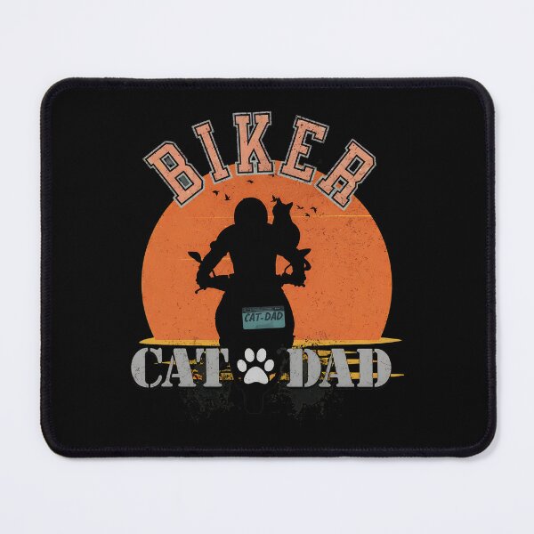 Item preview, Biker Cat Dad Motorcycle Rider Pet Lover Graphic designed and sold by OlyvieArt.