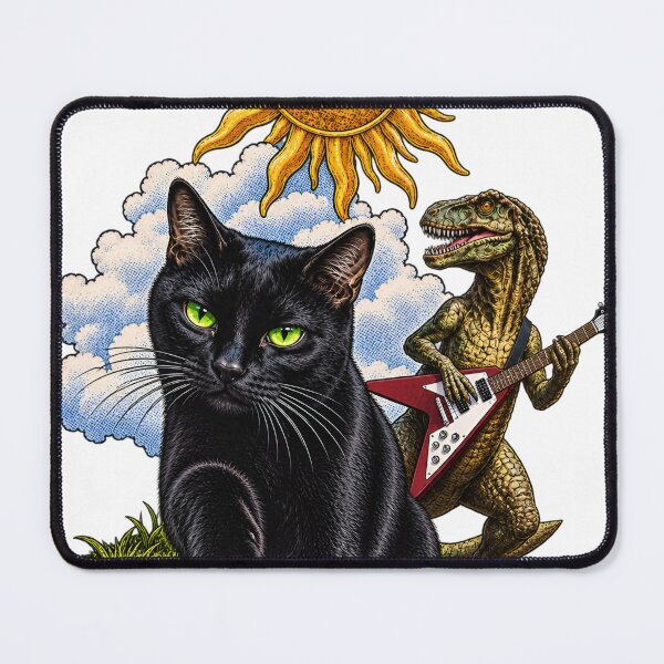Item preview, Black Cat Rock Dinosaur designed and sold by Peac7e.