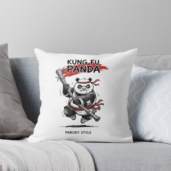 Item preview, Kung Fu Panda Warrior Bamboo Staff Martial Arts Illustration designed and sold by FreakToons.