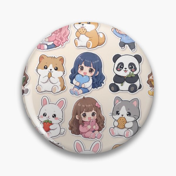 Item preview, Cute Kawaii Chibi Japanese characters beautiful love sweetheart pretty designed and sold by Vintage Designs +.