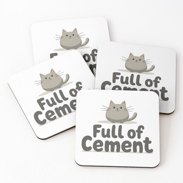 Item preview, I eat cement  full of cement  funny meme cat cartoon designed and sold by Panya-Design.