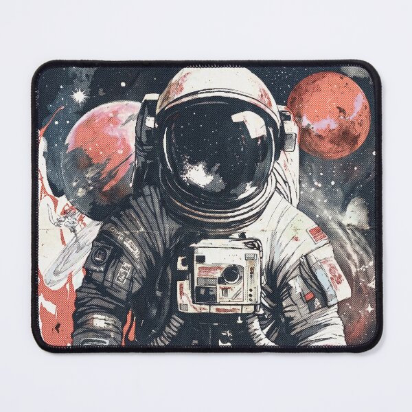Item preview, Astronaut Grunge No Signal Space Terror Special Edition for Light Fabrics designed and sold by Shyla Marsare.